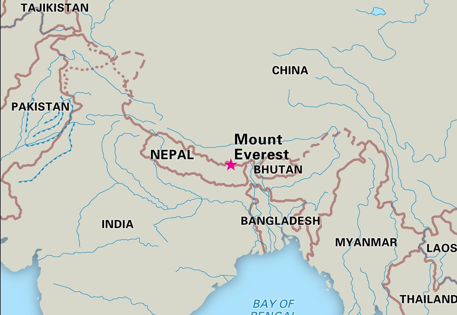 Where is Mount Everest in Map? Everest Base Camp route 2020
